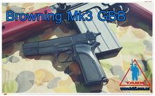 Load image into Gallery viewer, PREORDER WE HI-POWER BROWNING MK3 GBB PISTOL - BLACK
