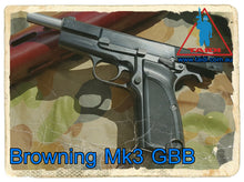 Load image into Gallery viewer, PREORDER WE HI-POWER BROWNING MK3 GBB PISTOL - BLACK
